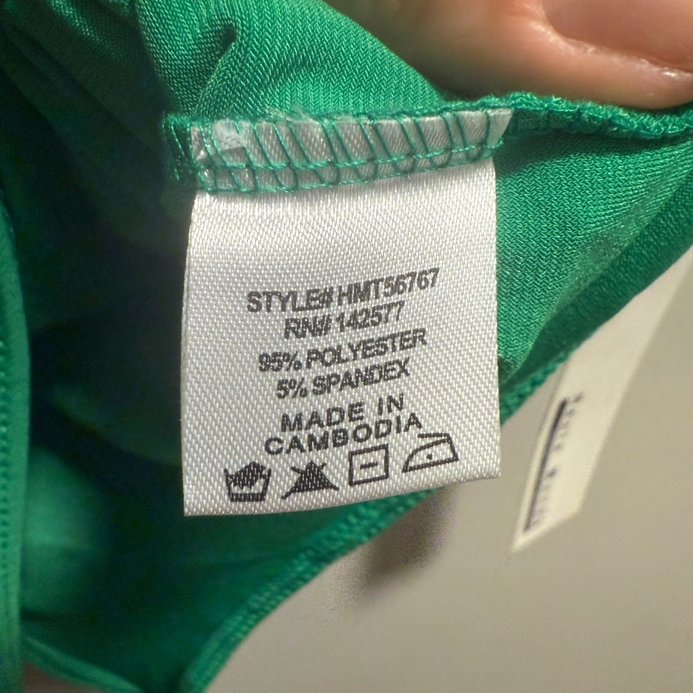 Haute Monde Kelly Green Bodysuit Short Sleeve - Medium - Picture 5 of 6